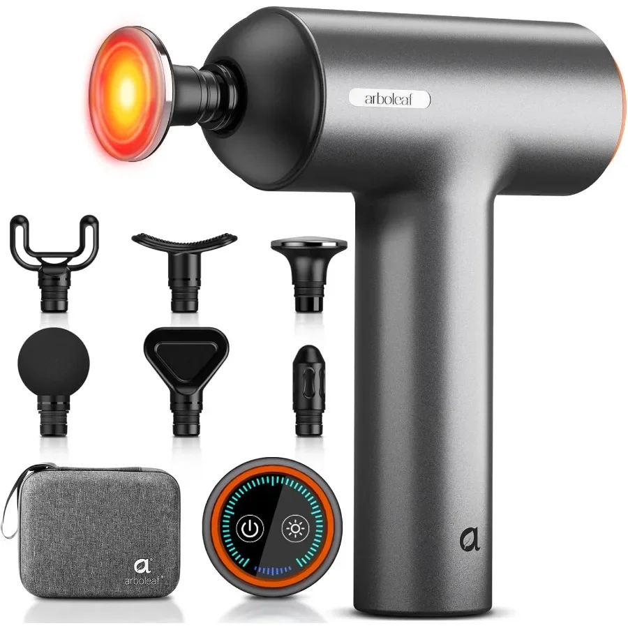 

Thermal Massage Gun Deep Tissue with Heat Handheld Muscle Percussion Massager with FullMetal Head for Athletes and Active Indiv