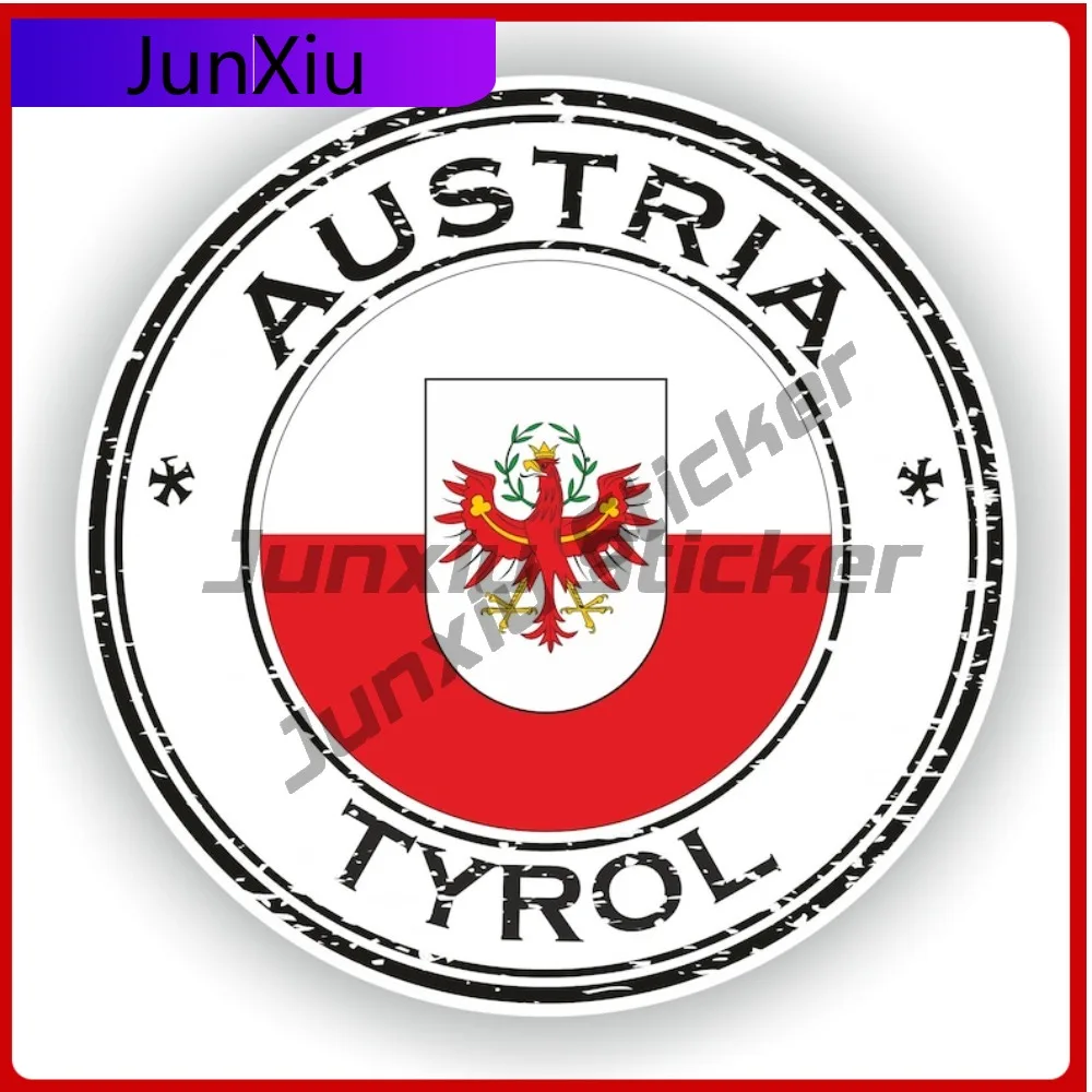 

Tyrol Austria Seal Round Flag Creative Laptop SUV Anti UV Body Decoration Vinyl Decal For Car Truck SUV Window Bumper Laptop
