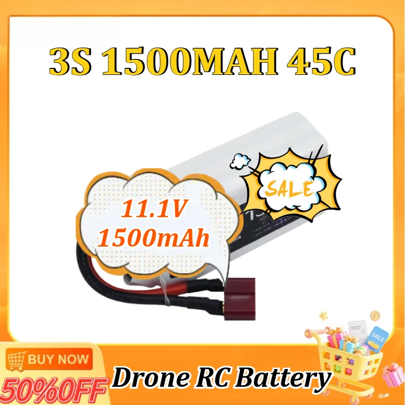 

11.1V 1500mAh 3S LiPo Battery 45C for RC Drones Quadcopter Helicopter Cars Boats Spare Parts Recyclable Battery Bateria