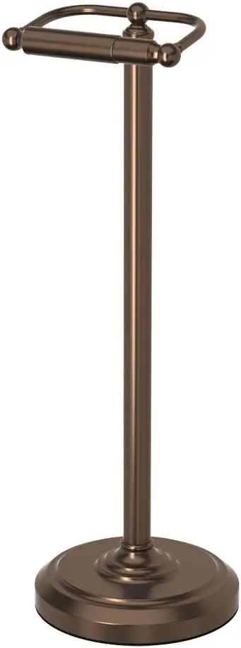 

Bronze Pedestal Toilet Paper Holder, Large Freestanding Design for Bathroom Luxury