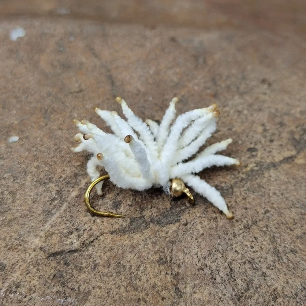 

6pcs Worm Flies Ultra Maggots MixSize Barbed Hook Insect Fishing Fly Lure Baits Fishing Fly Insect Lures Trout Fishing