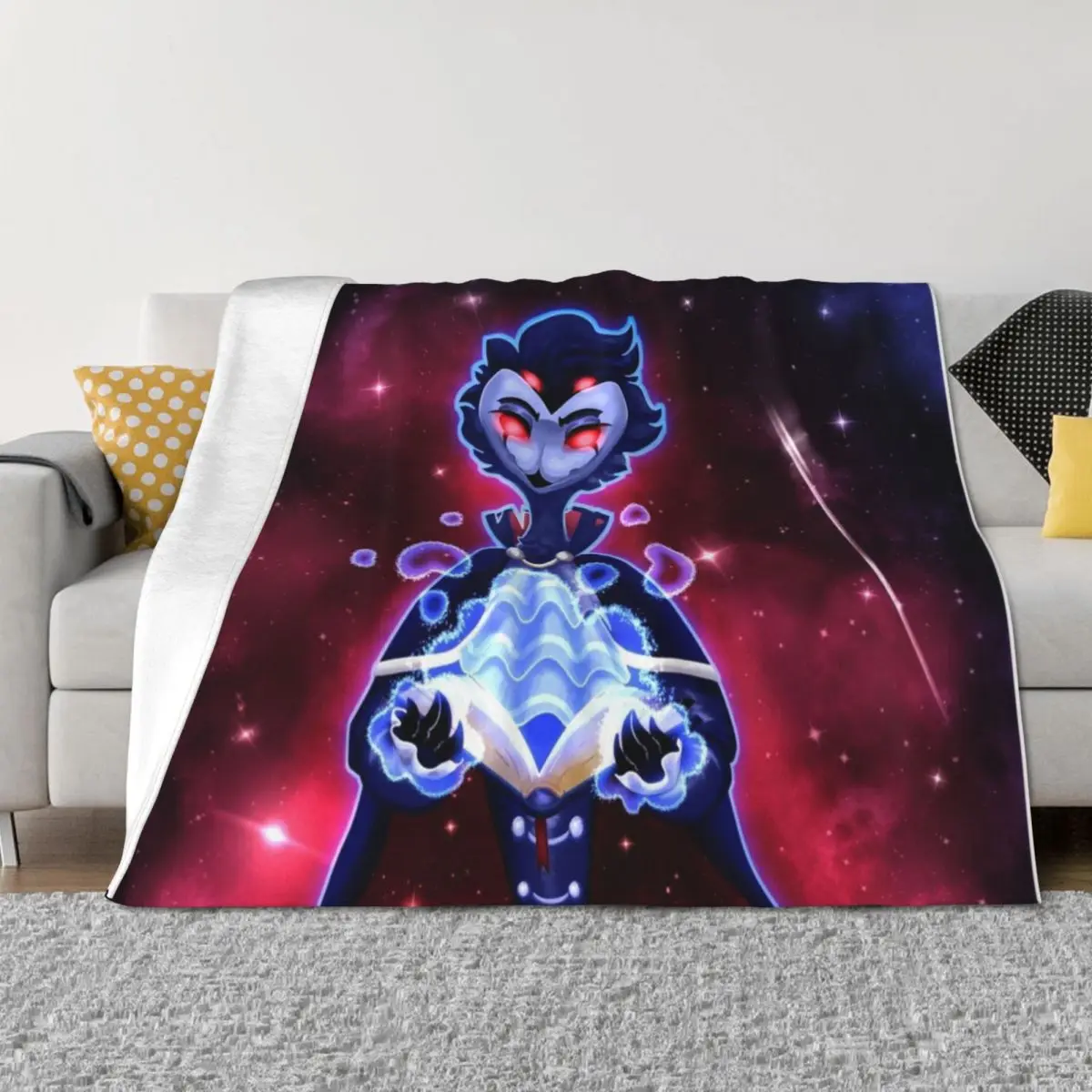 

Stolas With Portal (Helluva Boss) Throw Blanket Beautifuls Vintage Comforter Picnic Blankets