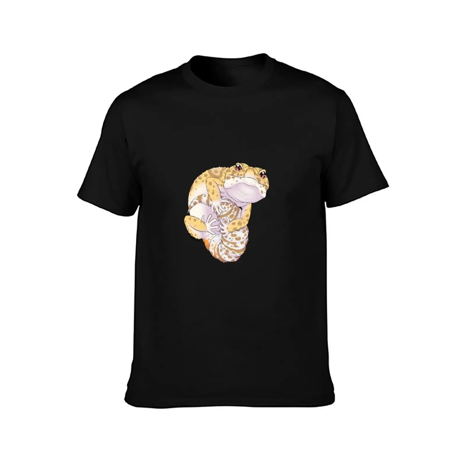 Tremper Albino Leopard Gecko T-Shirt Simple Casual Short Sleeve Tee
