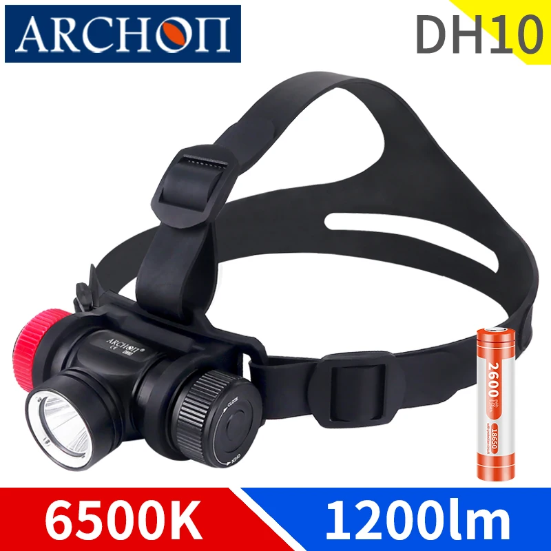 ARCHON DH10 1000lm diving headlight 6500k diving lighting lamp diving video lights Underwater 100m diving photography fill torch