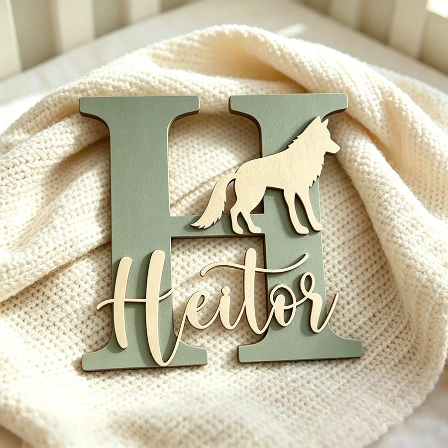 1pc customized wooden name tag decoration, customized name/letter, children's room wall decoration, customized exclusive gift