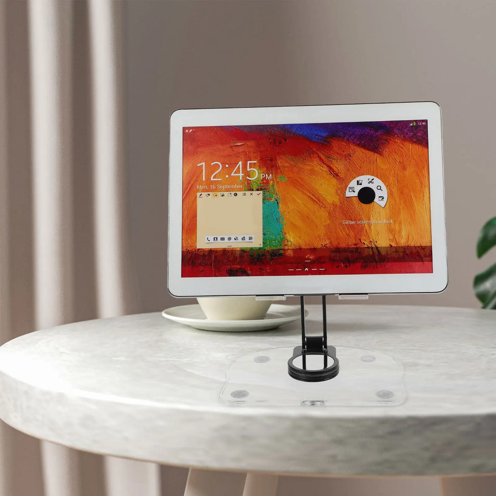 

360 Degree Rotatable Foldable Tablet Stand Adjustable Desktop Laptop Stand for Drawing Viewing Portable Acrylic Aluminum Tablet