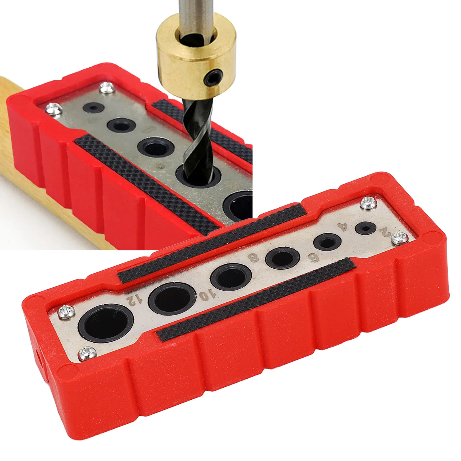 

Woodworking Drilling Locator Handheld Drill 2 to 12mm Woodworking Drilling Locator Wood Doweling Hole