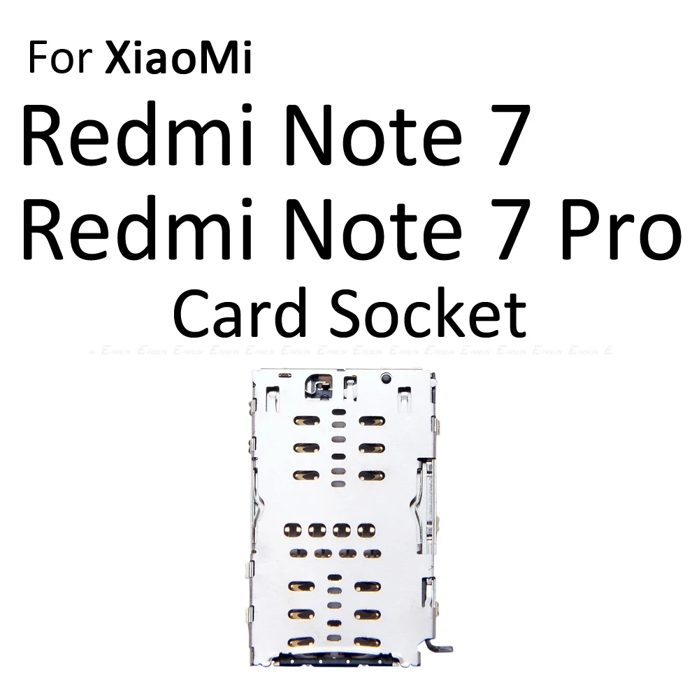 Sim Card Socket Slot Tray Reader Holder Connector Micro SD Adapter Container For XiaoMi Redmi 7 Note 7 Pro PocoPhone Poco F1