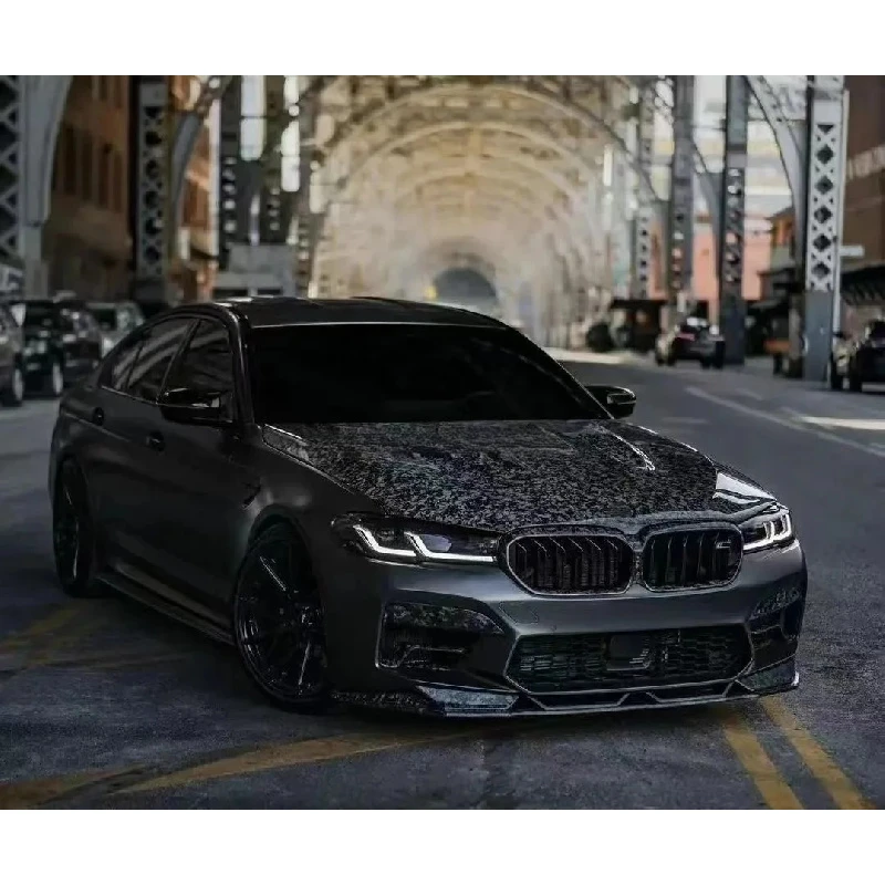 High Quality HM Style Carbon Fiber Front Engine Hood Bonnet Fit G30 5 Series F90 M5 Auto Styling Aerodynamic Body Parts