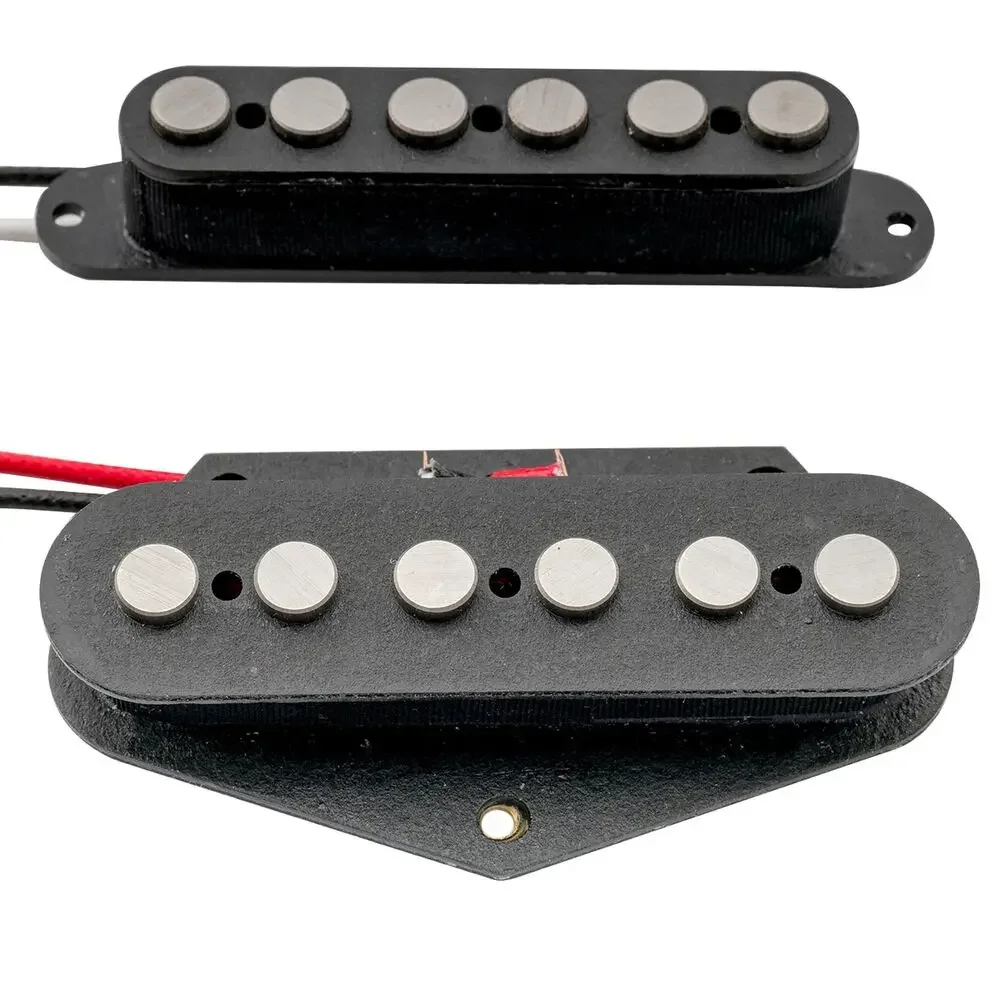 Black Alnico 5 Big Pole Piece Neck Bridge Pickups Set For Tele TL Guitar