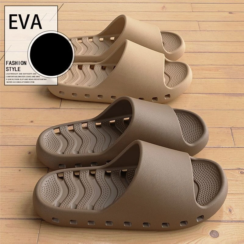 New Summer EVA Air Circulation Home Slippers Breathable Cool Non Slip Bathroom Shower Slippers for Men Women Universal Use