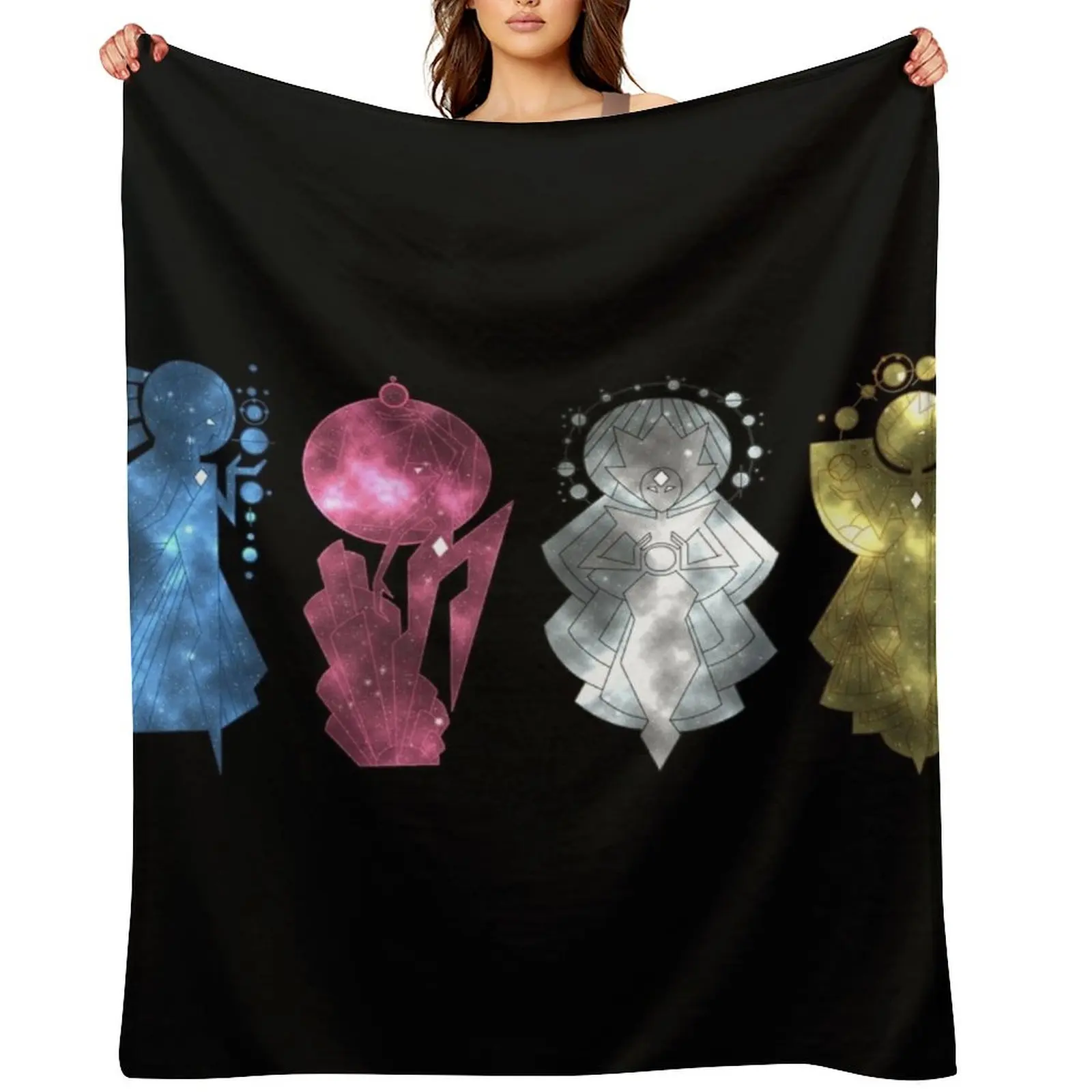 

Diamond Authority Mural (Galaxy Design) Throw Blanket Comforter Multi-Purpose Bed covers Furry Blankets