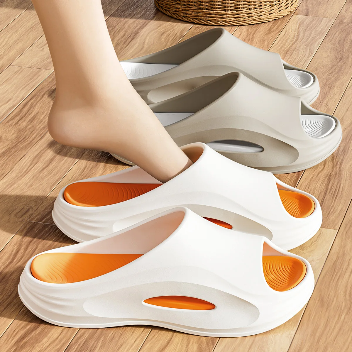 

Мужские тапочки, домашние нескользящие шлепанцы, сандалии, шлепанцы, домашняя и уличная летняя женская домашняя спортивная обувь, женская пляжная обувь из ЭВА