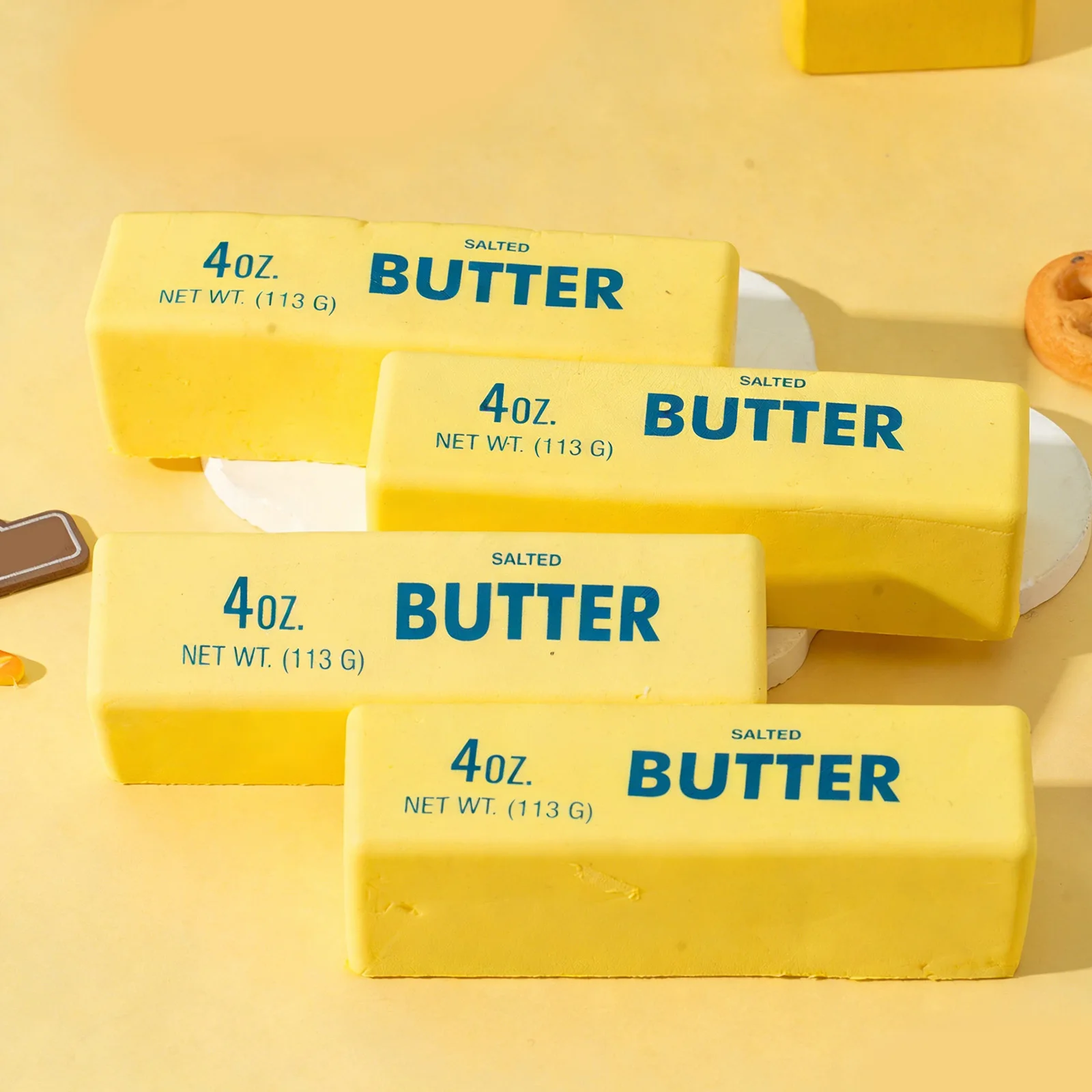 New Soft Slow Rebound Butter Stick Realistic Silicone Squeeze Stress Relief Gadget Desk Office Accessory Funny Anti-Anxiety Gift