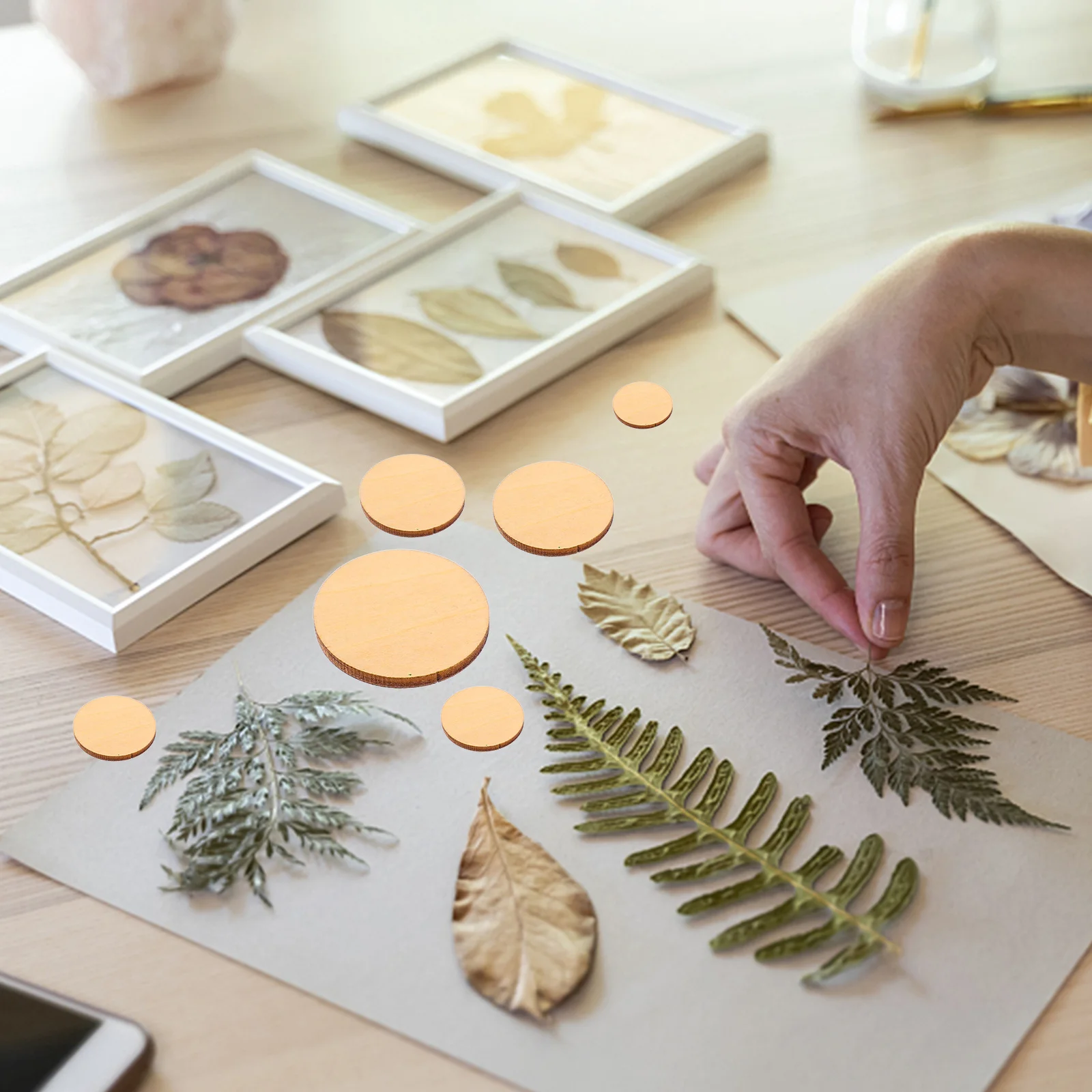 

100Pcs Round Wooden Cutouts Sturdy Unfinished Wood Circles for Crafting DIY Decorations Blank Wood Pieces Wooden Cutout