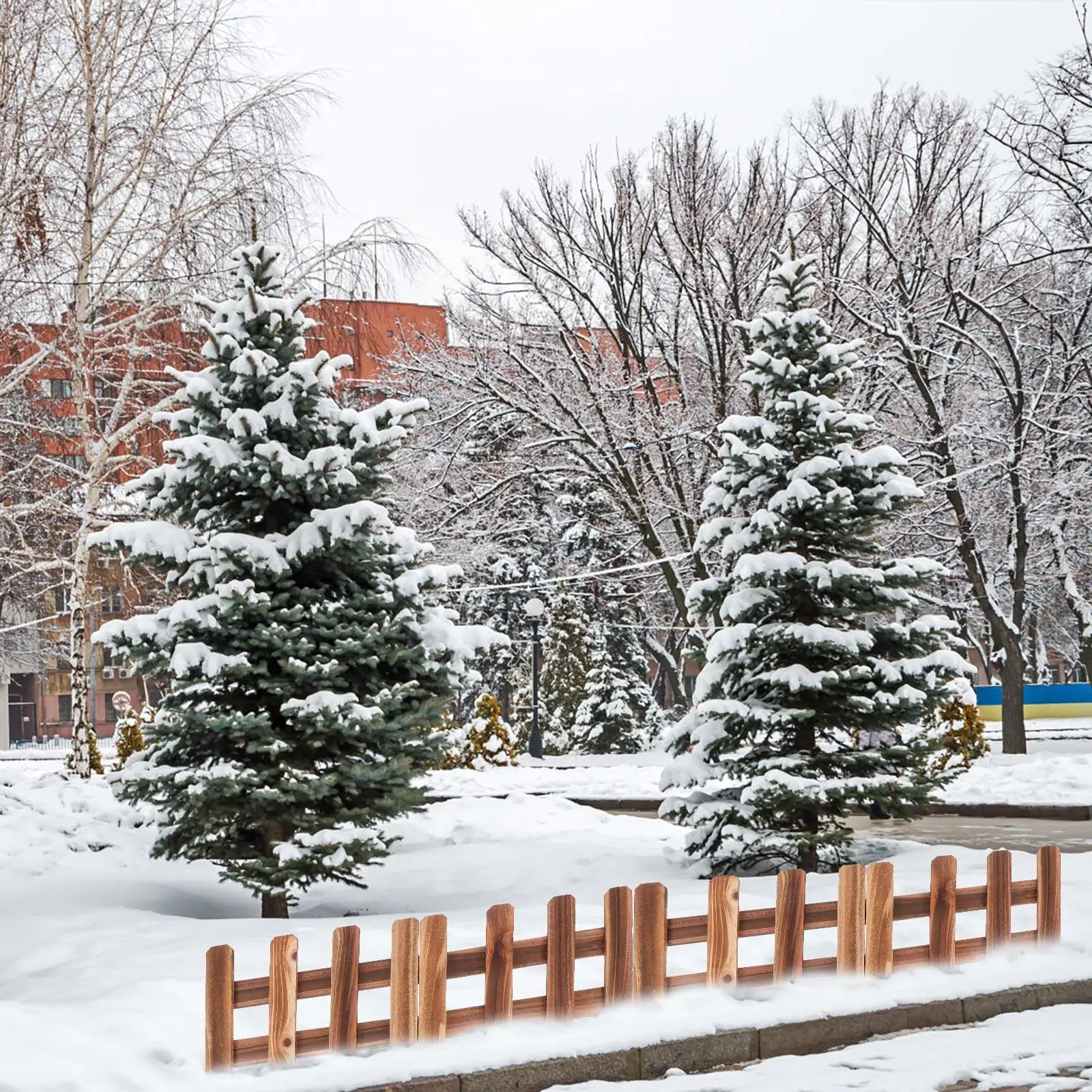 

1 шт. деревянный забор для сада, прочный, многоразовый, для декора улицы, разделитель для двора, разделитель для газона, в пасторальном стиле, для самостоятельной сборки