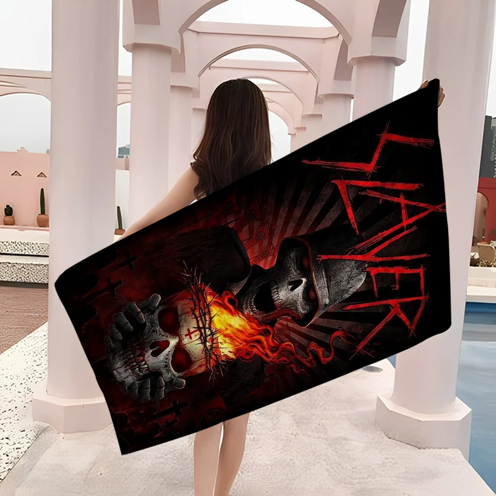 Slayer Heavy-Metal Band Music Towel Microfiber Beach Towel Absorbent Quick dry Soft Yoga Swimming Resort Mountain Climbing Towel