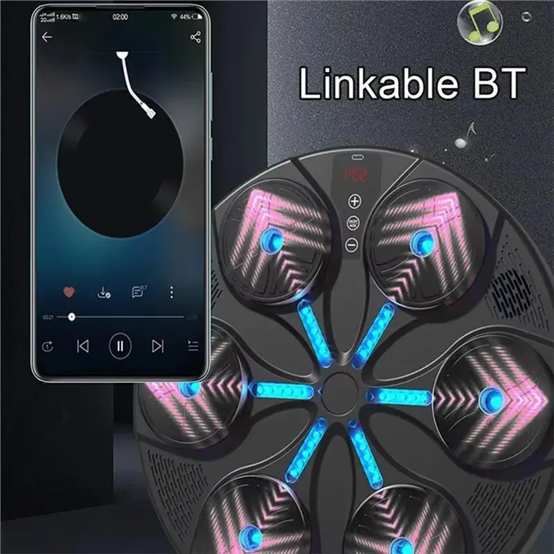 Music Boxing Machine USB Charging Boxing Wall Machine Adjustable With Gloves For Kids Adults Musical Boxing Machine Gift