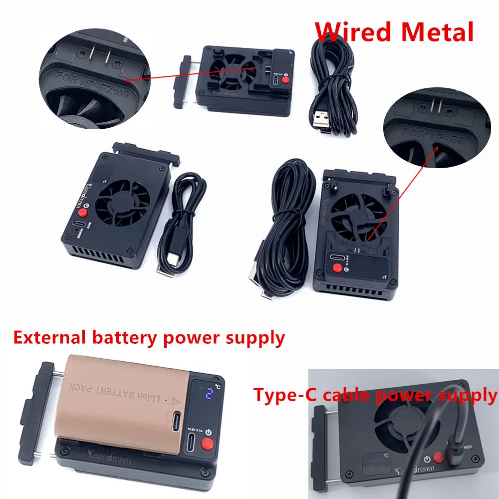 Ventilador de refrigeración, radiador de cámara para Canon EOS RP R5 Mark II R6 R8 R10 R50, Enfriador de transmisión en vivo