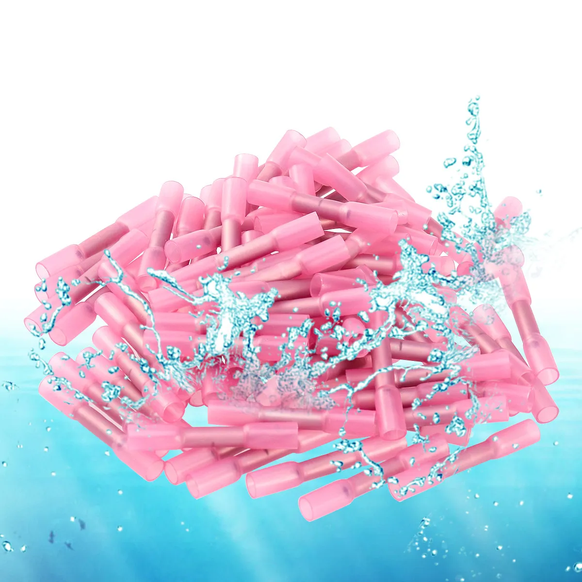 100Pcs Waterproof Butt Wire Crimp Connectors Heat Shrink Insulated Terminals Dual Wall Design Visual Inspection Corrosion