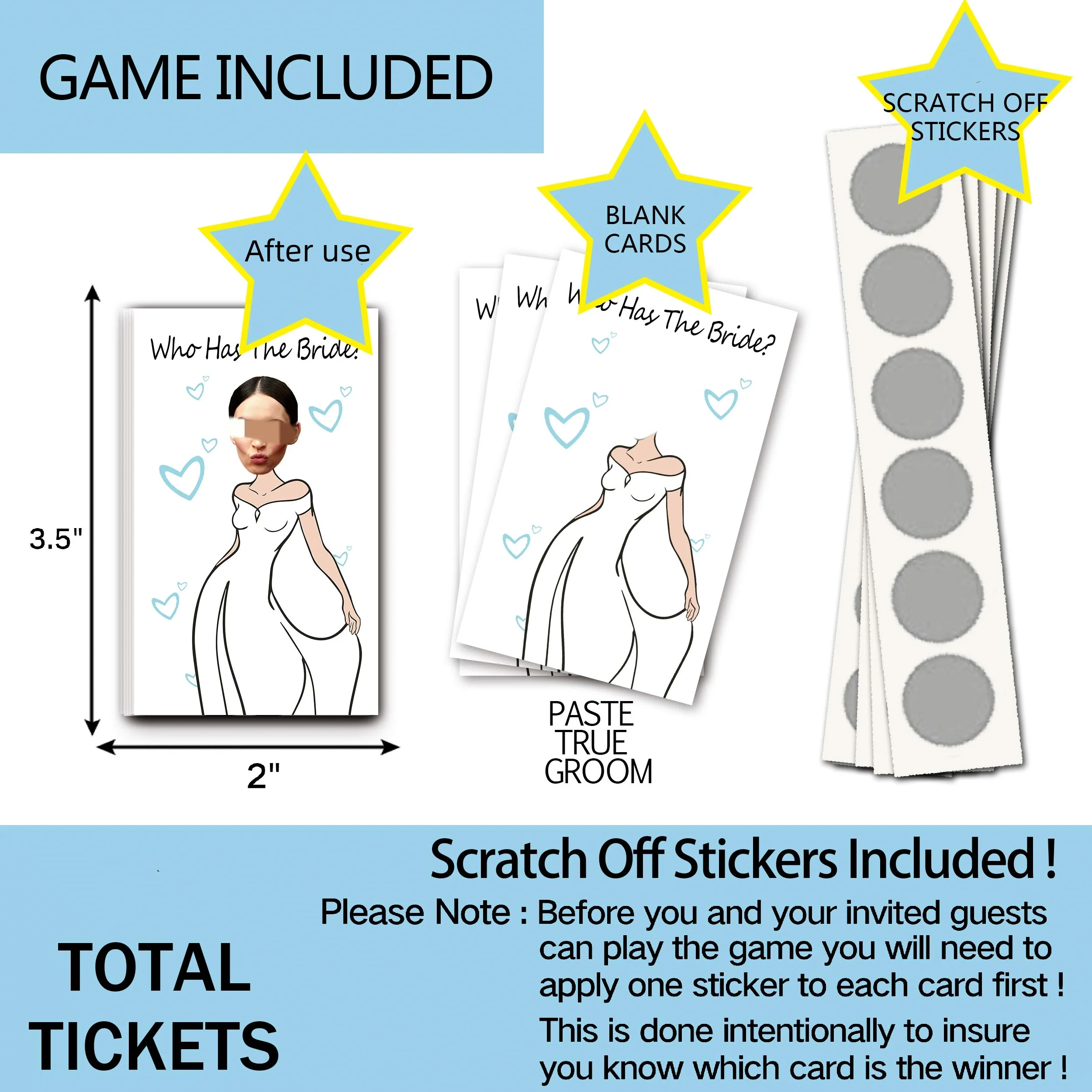 30pcs blank cards need to be filled in by yourself Cute Bridal Shower Games - Scratch Off Bridal Shower Game.Funny Bachelorette
