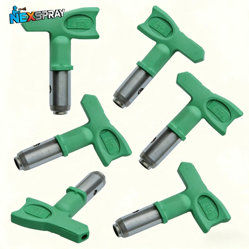 Boquillas de baja presión sin aire serie 1-6 con protector de boquilla 7-8 para pulverizadores de pintura sin aire Titan Wagner y herramientas de pintado