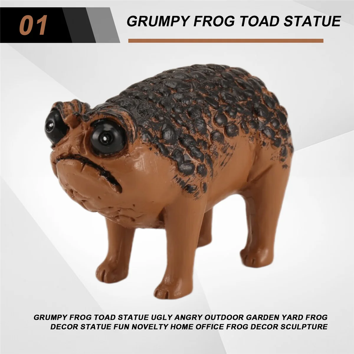 BVBV 심술 궂은 개구리 두꺼비 동상 추악한 화난 야외 정원 마당 개구리 장식 동상 재미 참신 홈 오피스 개구리 장식 조각