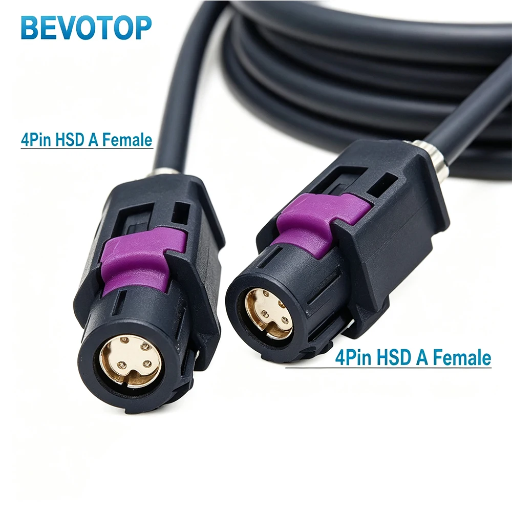 1Pcs HSD 4Pin Code A Female to Female Connector High Speed Data HSD LVDS Cable 4 Core 535 Line Wire Harness for Benz BMW Audi