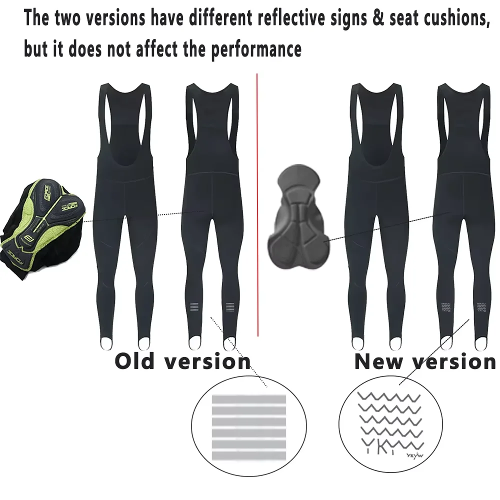 YKYWBIKE Radsport-Trägerhose Winter Thermo-Mountainbike-Lange Hose Atmungsaktive Fahrradhose mit 3D-Gel-Polsterung Wärmehaltend – Detail 1