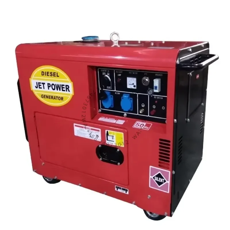 

Portable 5KVA die sel Generator Set Silent Type with Free ATS Low Noise Air Cooled 220V Brand Engine 5KW Rated Power