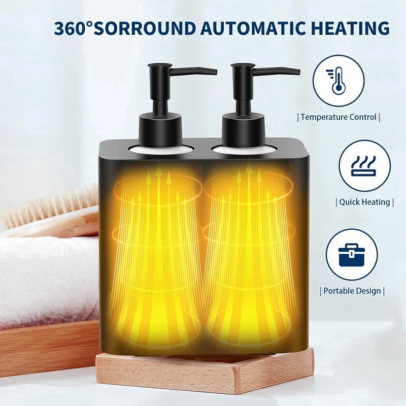 Lotion Warmer, Massage Oil Warmer for Massage Therapy, Electric Massage Oil Heater with Four Oil Bottles US Plug-A46I