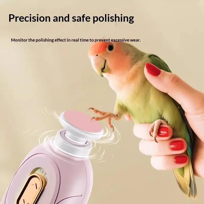 1Pcs Electric Parrot Claw Grinder Painless Nail & Tooth Trimmer Multifunctional for Budgie Lovebird Small Pet Bird Grooming