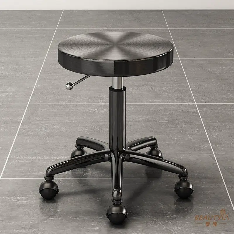 Commercial Swivel Salon Stool with Wheels Barber Chair for Hairdresser Ergonomic Rolling Stool for Beauty Spa Salon Furniture - view 3