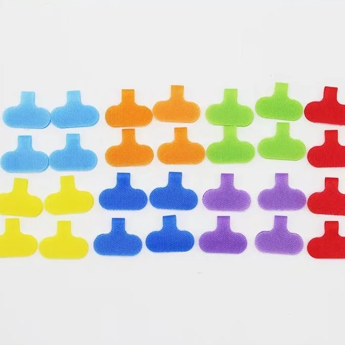 Étiquette de câble de données de vente chaude Velcro nylon étiquette de câble de couleur inscriptible Velcros