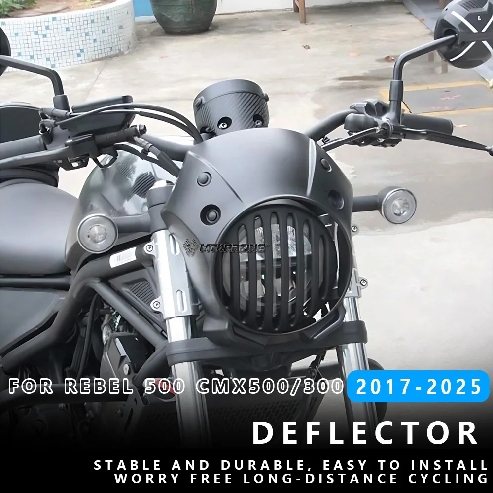 MTKRACING for HONDA REBEL 500 CMX500/300 2017-2025 Motorcycle Accessories Front Headlight Fairing Cover Mask