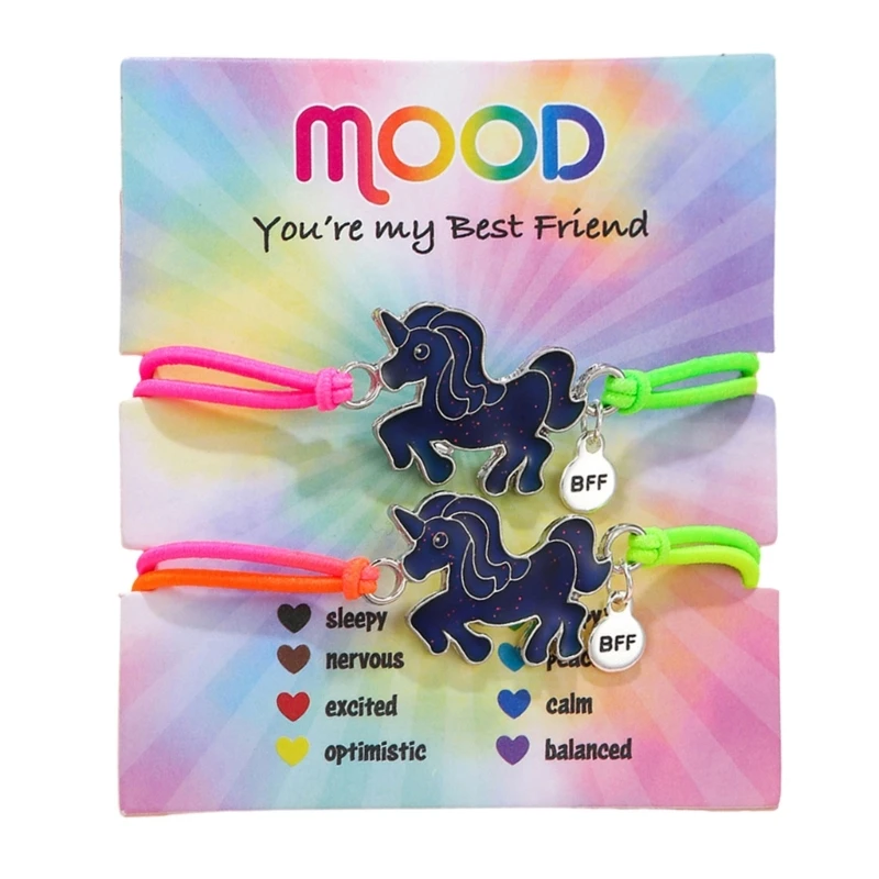 Color Changing Temperature Sensitive Bracelet Adornment Fun and Mysterious Feature Bracelet Bangles Accessory for Kids