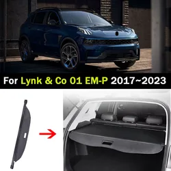 Car Rear Trunk Cargo Cover For Lynk & Co 01 EM-P 2017-2024 Luggage Tray Storage Security Shade Shield Curtain Mat Partition