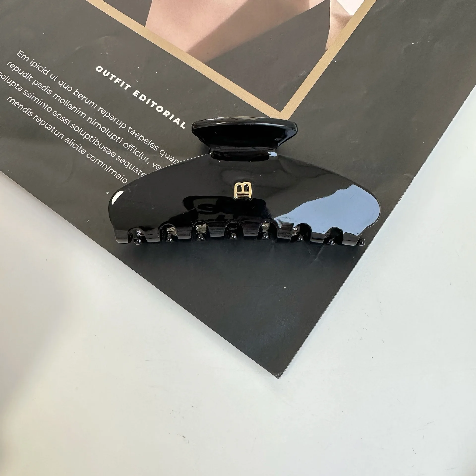 2025 편지 Hairclaws 9CM 상어 클립 높은 포니 테일 헤어 잡아 클립 모자를 ... - 3