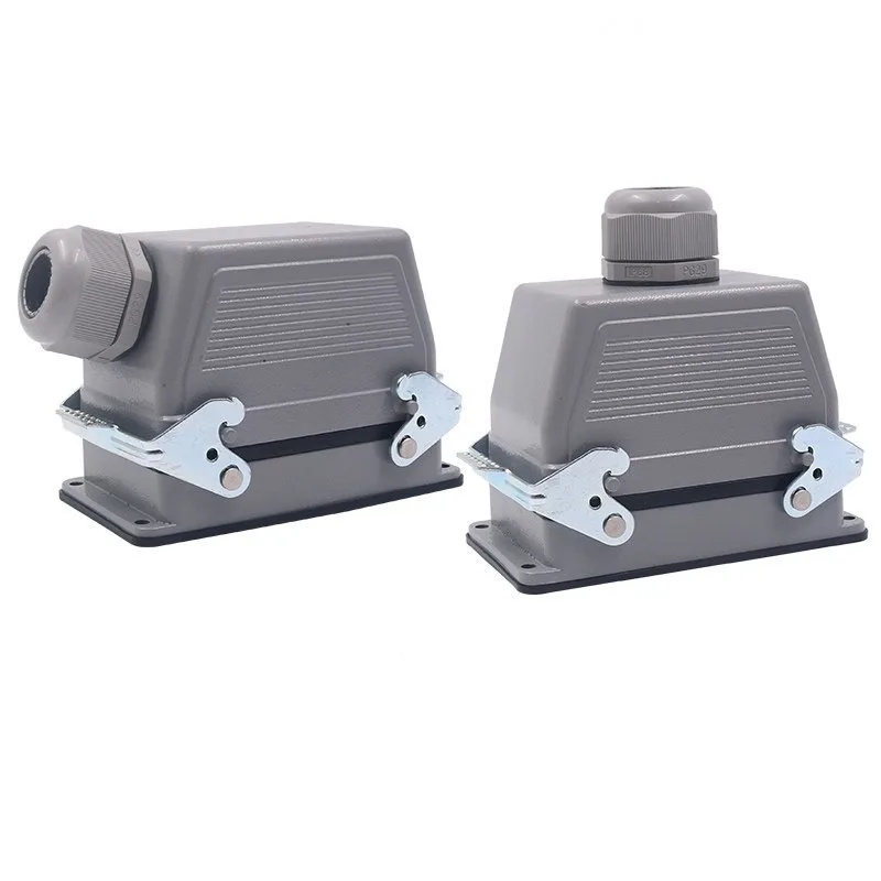 Heavy Duty Connector HE-048 Core Pin Industrial Waterproof Rectangular Seat Plug Socket Male and Female 16a