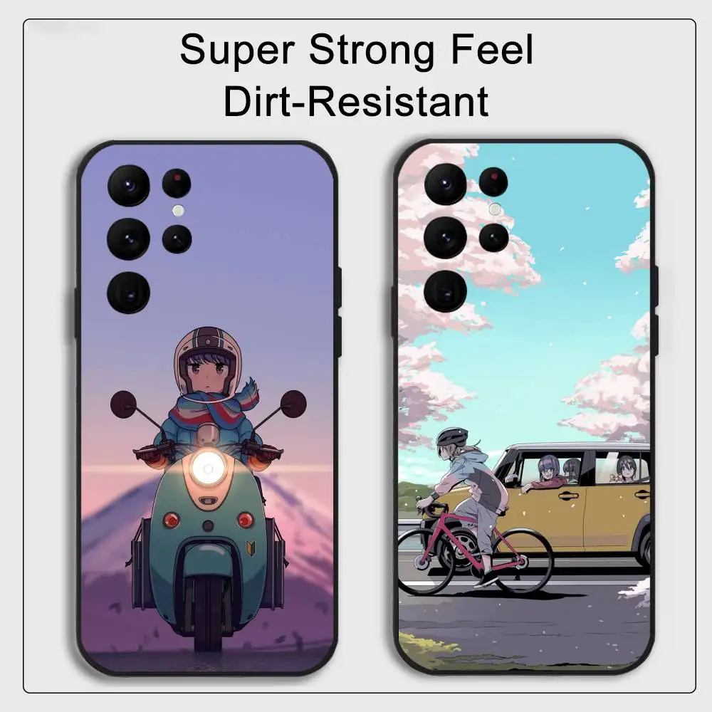 L-Laid-الظهر مخيم جراب هاتف لسامسونج S سلسلة S20 S21 S22 S23 S24 FE زائد الترا طباعة غطاء من البولي يوريثان