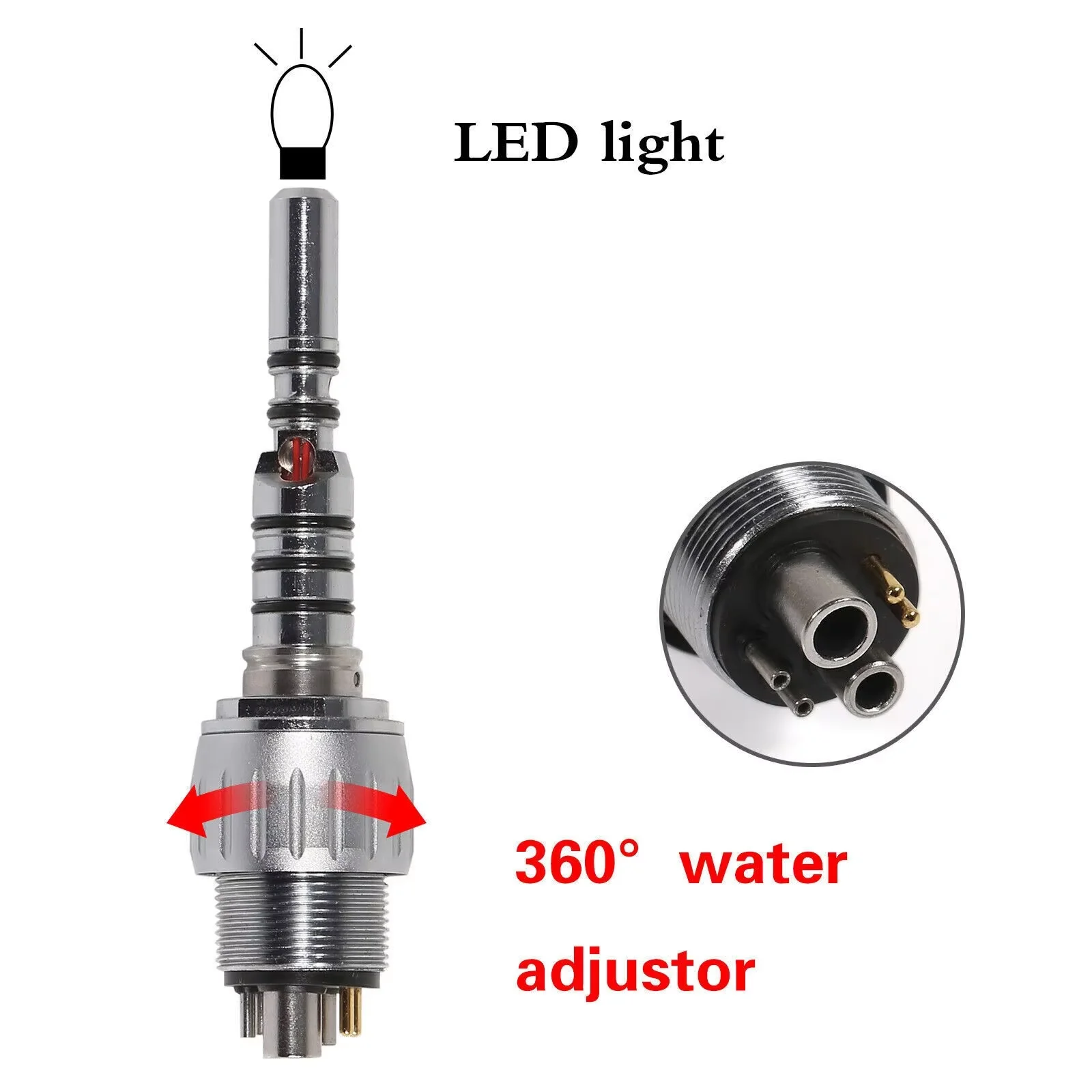 6Hole Multiflex Led Quick Coupler For KaVo Fiber Optic Dental High Speed Handpiece 6Pin