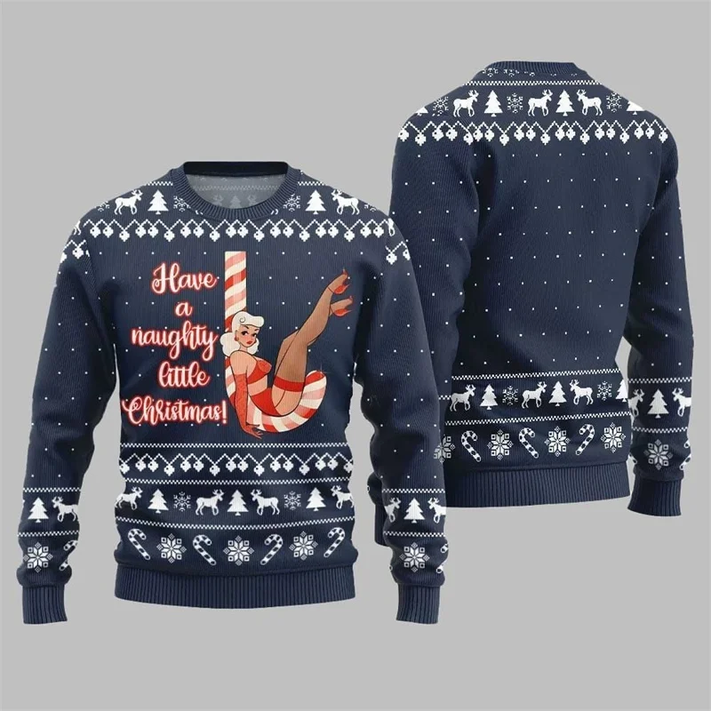 Have A Humour Christmas Funny Ugly Sweater For Men  3D Print Hip Hop Fun Pullover Sweater Xmas Popular Unique Fashion Sweatshirt