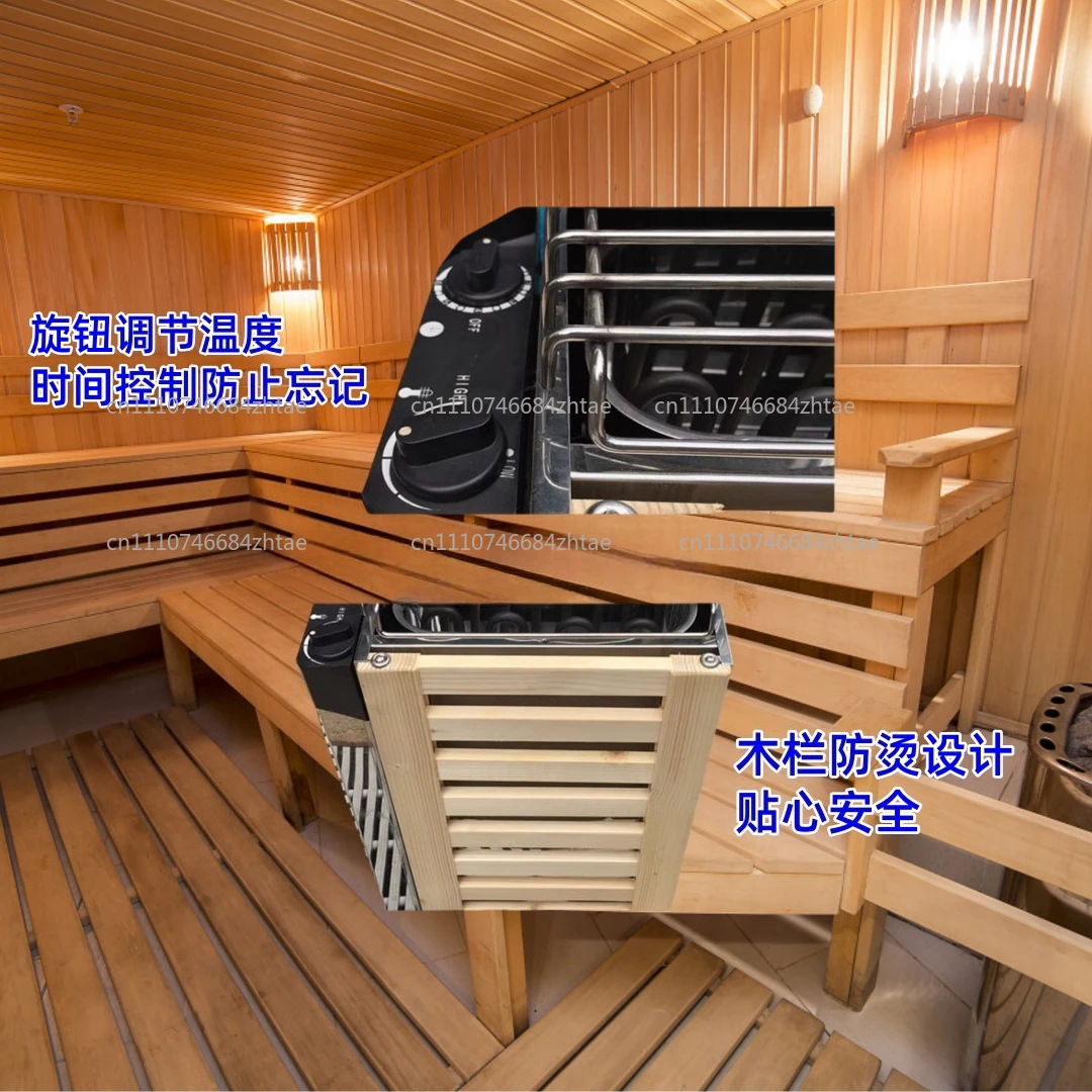 220V 3600W Home Stainless Steel Mini Sauna Stove Sweat Stove Sauna Equipment Internal Control Furnace