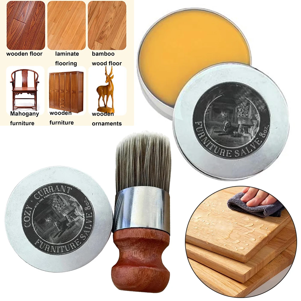 For Wise Owl Leather Furniture Salve with Brush Furniture Maintenance Salve Long-Lasting Hydration Leather Maintenance Supplies