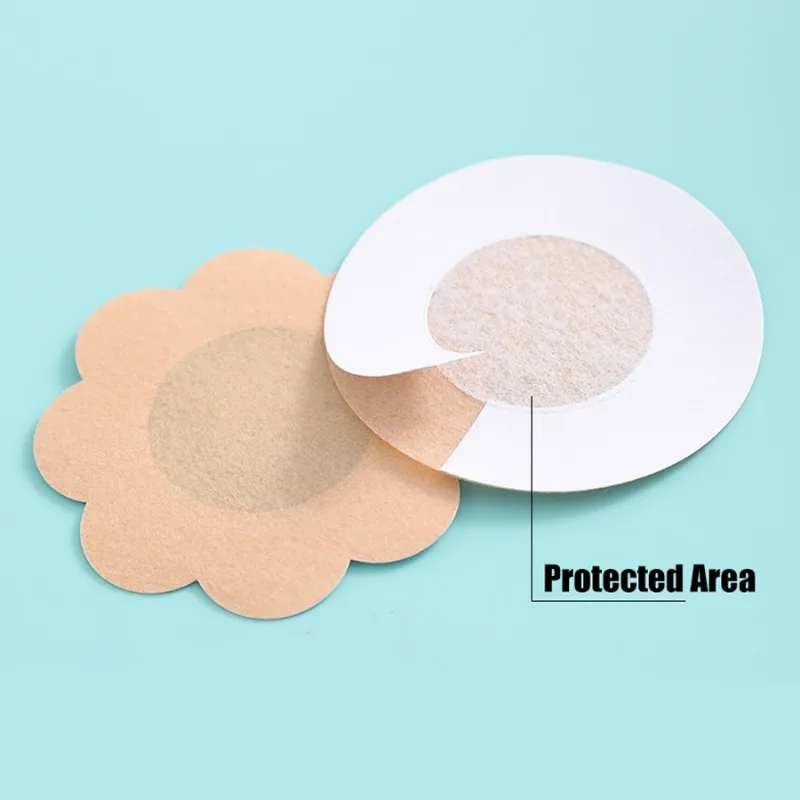 50Pcs Cloth Nipple Cover Teat Hide Women Nipple Pasties Piece Breast Petals Invisible Bra Padding Chest Sticker Patch Covers