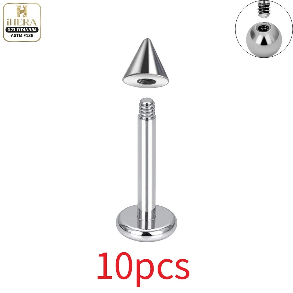 10 Stück Großhandel G23 Titan Labret Lippenpiercing Augenbrauen-Nasenring C-Stab für Damen Septum-Piercing Körperschmuck