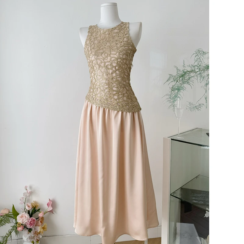 

Изысканное атласное платье с цветочным узором для женщин, длинное вечернее платье на молнии, элегантное платье без рукавов, Vestidos Mujer