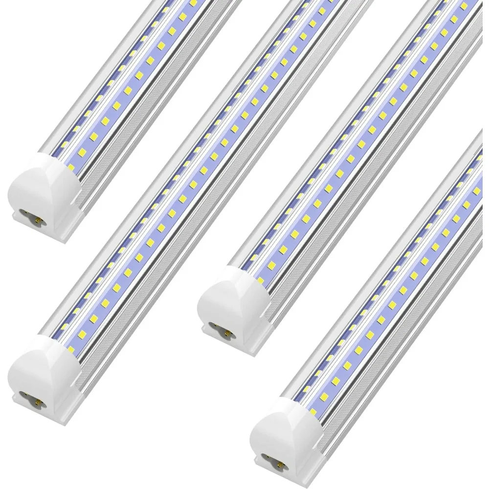 (Pack of 4) Linkable LED Utility Shop Lights for Garage, 6FT, 42W, LED Tube Ceiling Light T8 Integrated Single Fixture, 6000K