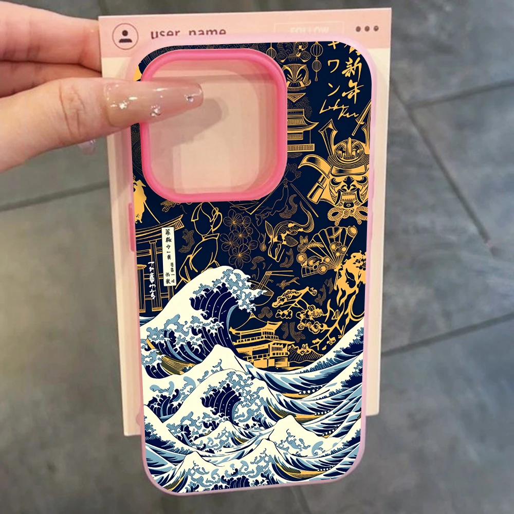 Für Samsung Galaxy S21 S26 S25 S24 S23 S22 Ultra Plus FE Hülle Modische Ukiyo-e Wellen-Abdeckung Für A37 A36 A54 A55 A56 Drop Funda – Detail 7