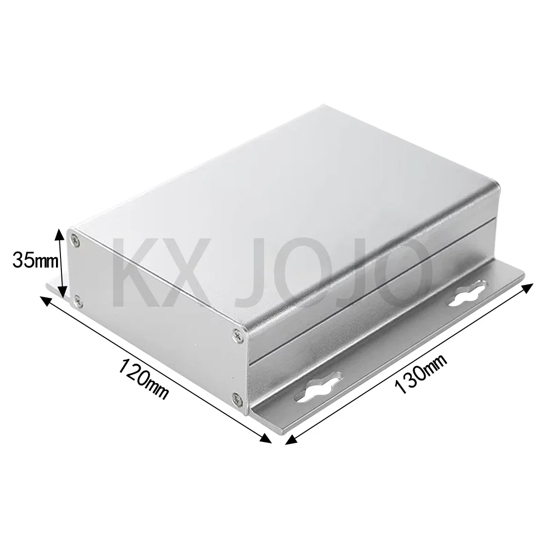 

Aluminum Enclosure 120*35*130mm with Ears Waterproof Case PCB DIY Instrument Electronic Project Protective Box Silver